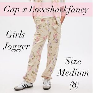 NWT Kids Sz Med GAP x Loveshackfancy Med, Large Kids Girls Floral Jogger Sweat